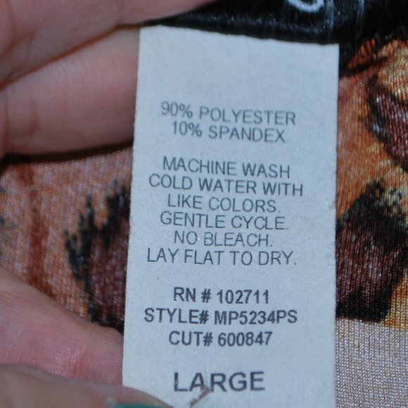 Floral & Leopard V-neck Top - Carolyn Strauss, L - Picture 13 of 13